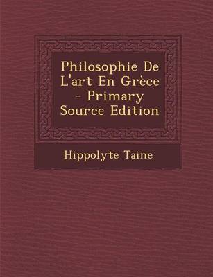 Book cover for Philosophie de L'Art En Grece