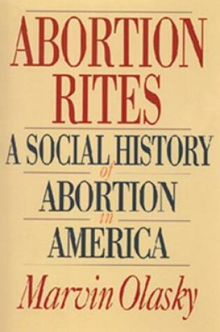 Cover of Abortion Rites