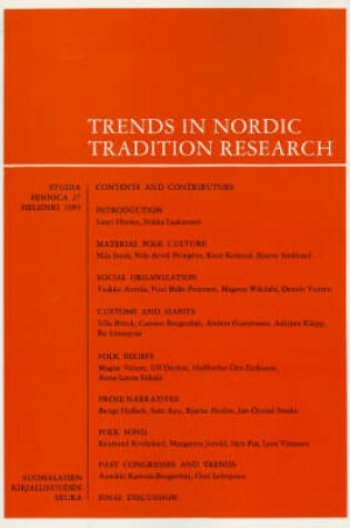 Cover of Trends in Nordic Tradition Research