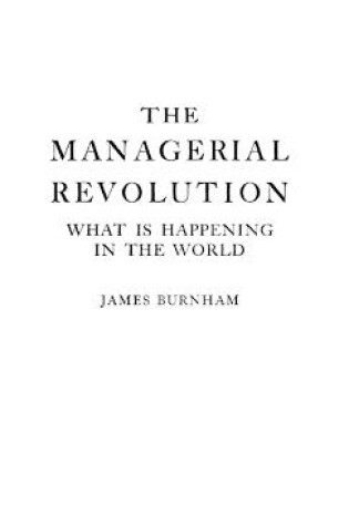 Cover of The Managerial Revolution