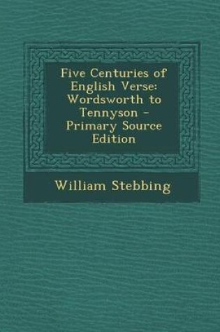 Cover of Five Centuries of English Verse