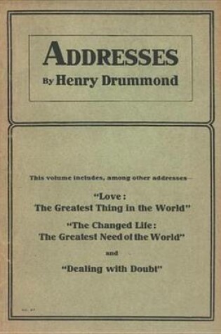 Cover of Addresses by Henry Drummond