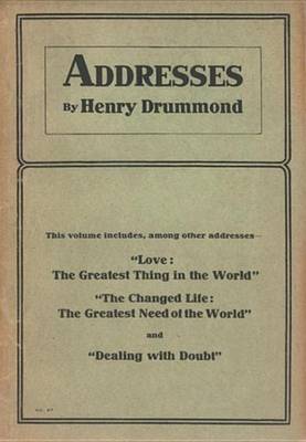 Book cover for Addresses by Henry Drummond