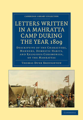 Book cover for Letters Written in a Mahratta Camp During the Year 1809