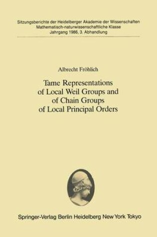 Cover of Tame Representations of Local Weil Groups and of Chain Groups of Local Principal Orders