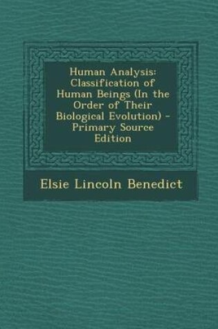 Cover of Human Analysis