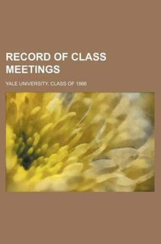 Cover of Record of Class Meetings