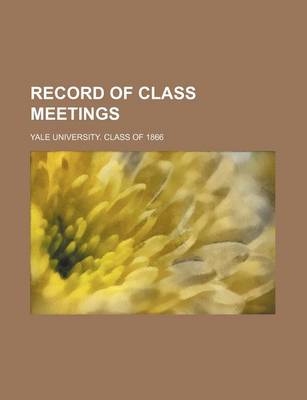 Book cover for Record of Class Meetings