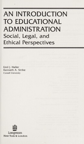 Cover of An Introduction to Educational Administration