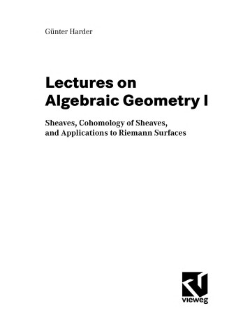 Cover of Lectures on Algebraic Geometry, 1