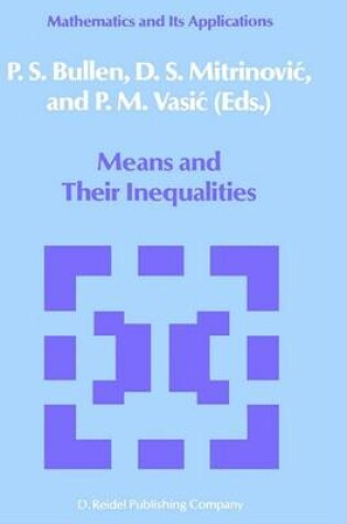 Cover of Means and Their Inequalities