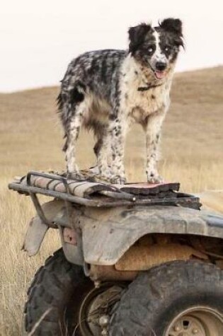 Cover of Happy Australian Shepherd Dog Standing on an ATV Pet Journal