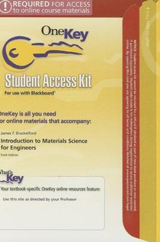 Cover of OneKey Blackboard, Student Access Kit , Introduction to Materials Science for Engineers