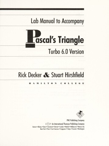 Book cover for PASCAL's Triangle