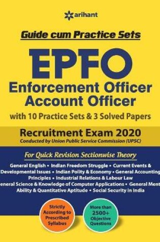 Cover of Epfo (Enforcement Offier) Account Officer Guide Cum Practice Sets 2020