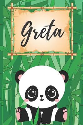 Book cover for personalisiertes Notizbuch Panda / Malbuch / Kritzelbuch / Tagebuch / Journal / Notizheft / DIN A5 / Geschenke Greta