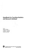 Cover of Handbook for Teaching Statistics and Research Methods