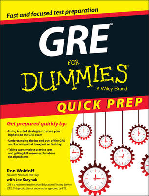 Book cover for GRE For Dummies Quick Prep