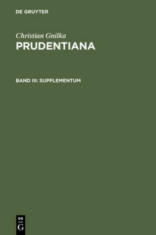 Cover of Supplementum