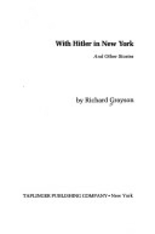 Cover of With Hitler in New York and Other Stories