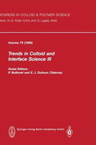 Cover of Trends in Colloid and Interface Science III