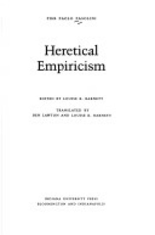 Cover of Heretical Empiricism