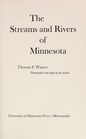 Book cover for Streams & Rivers of Minn CB