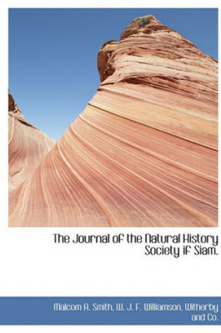 Cover of The Journal of the Natural History Society If Siam.