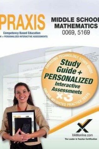 Cover of Praxis Middle School Mathematics 0069, 5169 Book and Online