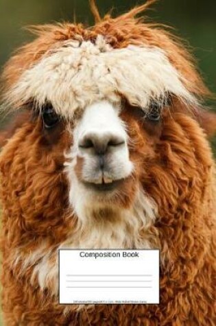 Cover of Composition Book 100 Sheets/200 Pages/8.5 X 11 In. Wide Ruled/ Brown Llama