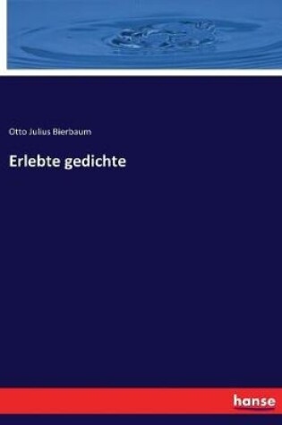 Cover of Erlebte gedichte