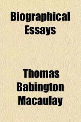 Cover of Biographical Essays