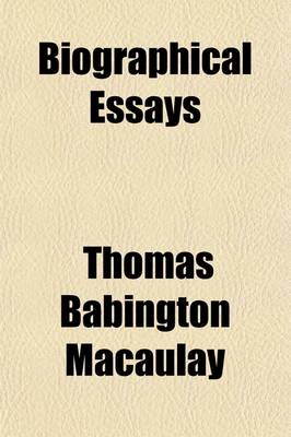 Cover of Biographical Essays