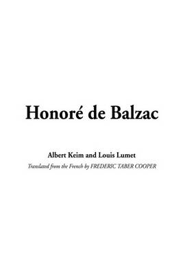 Book cover for Honori de Balzac