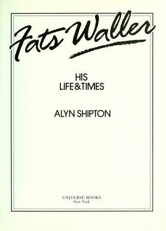 Book cover for Fats Waller C