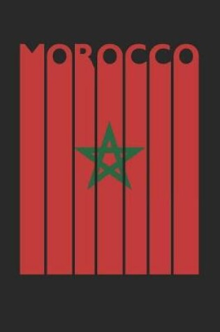 Cover of Vintage Morocco Notebook - Retro Morocco Planner - Moroccan Flag Diary - Morocco Travel Journal