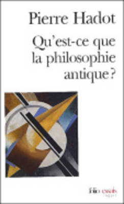 Book cover for Qu'est-ce que la philosophie antique ?