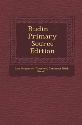 Cover of Rudin - Primary Source Edition
