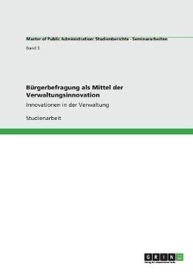 Book cover for Verwaltungsinnovation durch Burgerbefragung