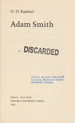 Book cover for Adam Smith