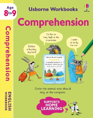 Book cover for Usborne Workbooks Comprehension 8-9