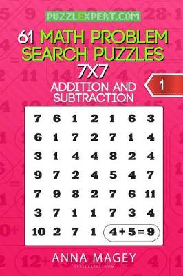 Book cover for 61 Math Problem Search Puzzles 7x7