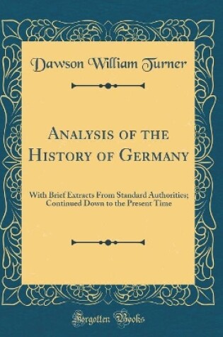 Cover of Analysis of the History of Germany