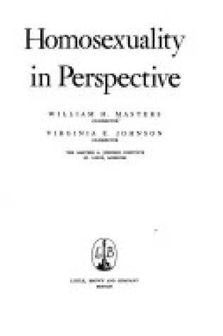 Cover of Homosexuality in Perspective