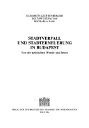 Cover of Stadtverfall Und Stadterneuerung in Budapest