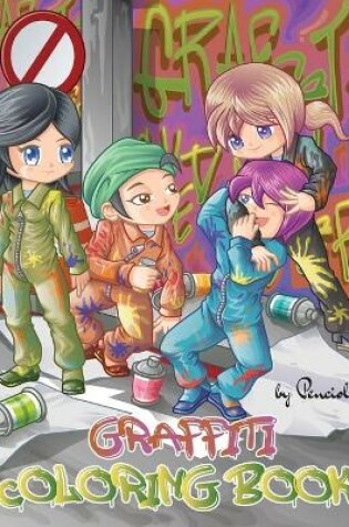 Cover of Graffiti coloring book for adults and teens