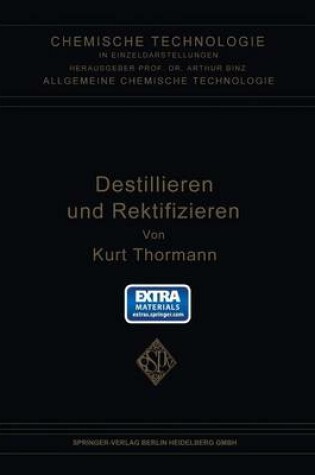 Cover of Destillieren Und Rektifizieren