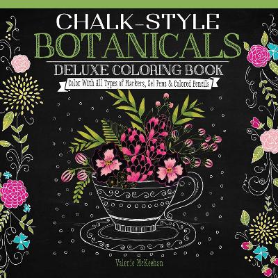 Book cover for Chalk-Style Botanicals Deluxe Coloring Book