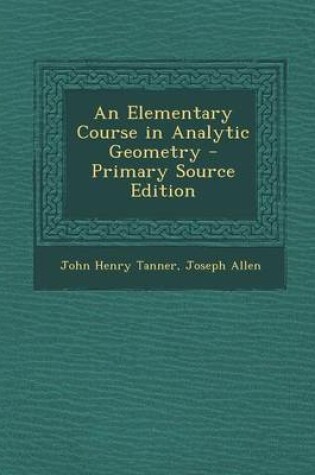 Cover of An Elementary Course in Analytic Geometry