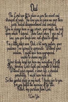 Cover of Dad I Love You - Faux Burlap Journal